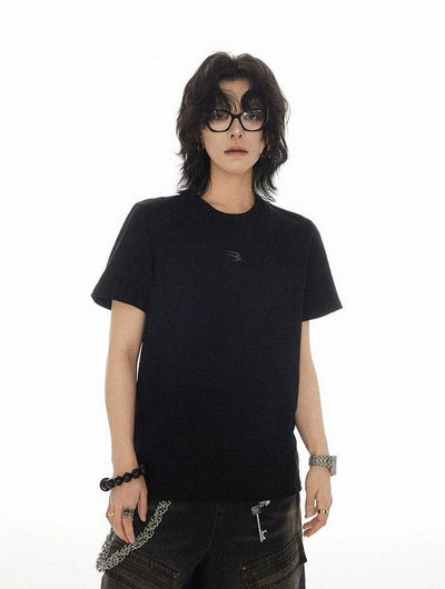 Minimal Plain Logo T-Shirt Korean Street Fashion T-Shirt By Cro World Shop Online at OH Vault