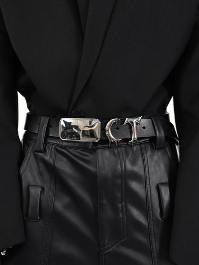Argue Culture Irregular CT Metal Buckle Belt Korean Street Fashion Belt By Argue Culture Shop Online at OH Vault