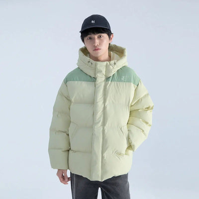 Contrast Shoulder Puffer Jacket Korean Street Fashion Jacket By Mentmate Shop Online at OH Vault