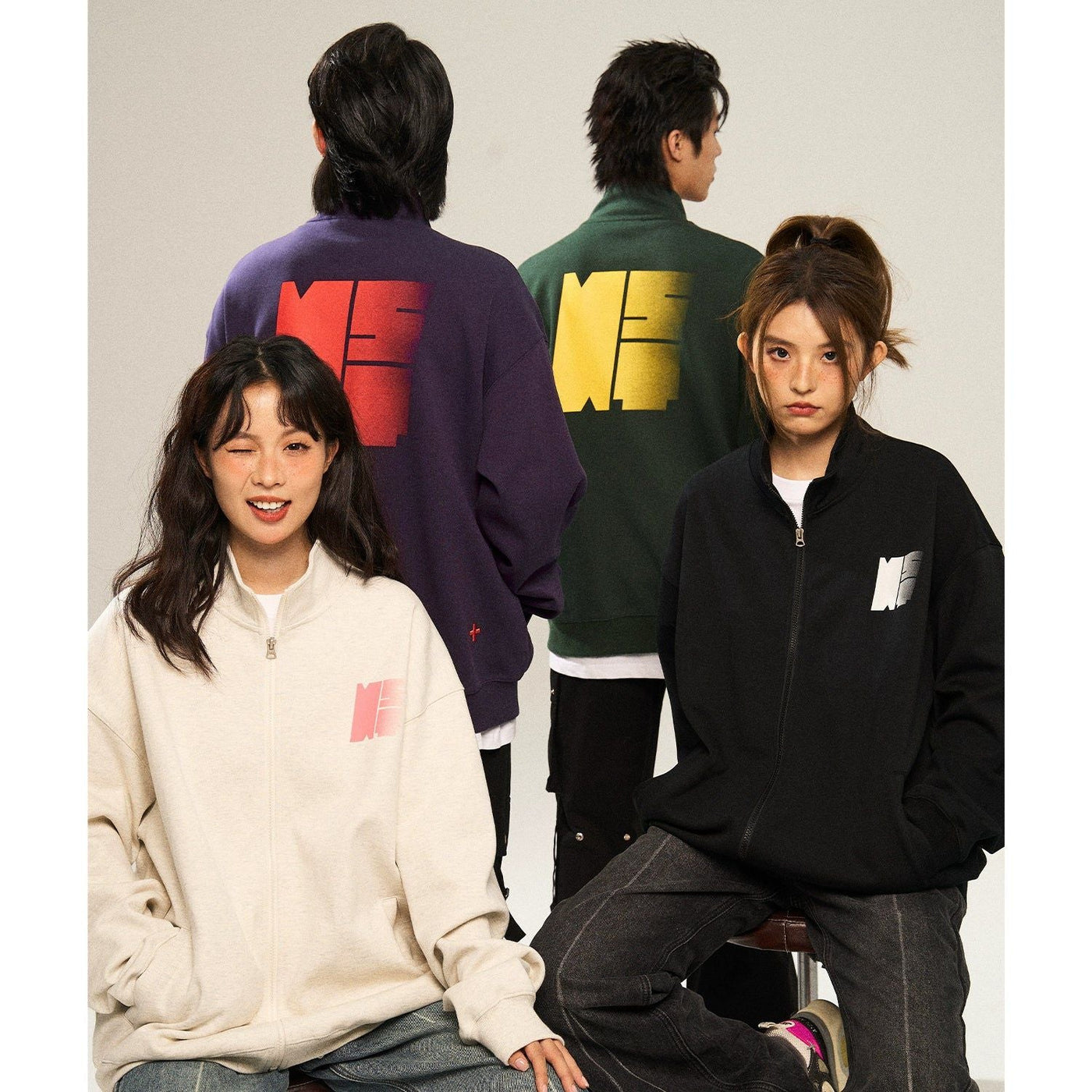Logo Subtle Fade Hoodie Korean Street Fashion Hoodie By New Start Shop Online at OH Vault