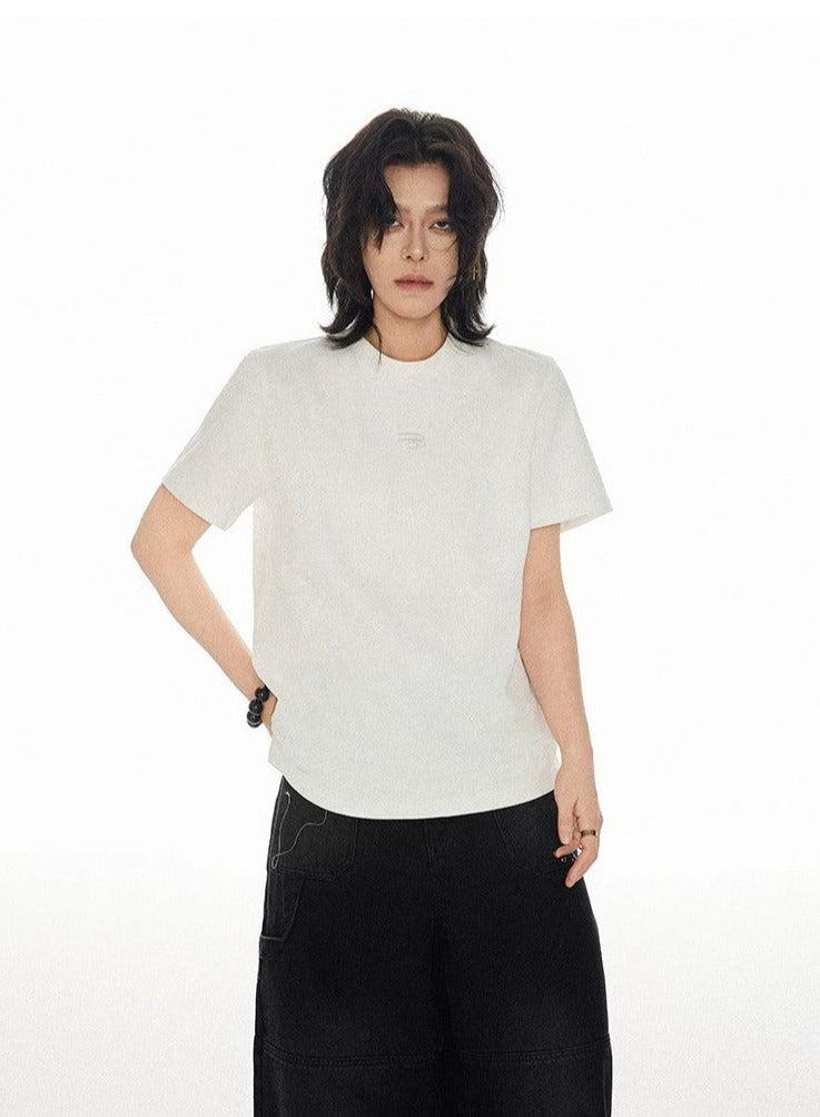 Minimal Plain Logo T-Shirt Korean Street Fashion T-Shirt By Cro World Shop Online at OH Vault