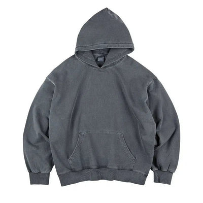 Zipped Washed Casual Hoodie Korean Street Fashion Hoodie By IDLT Shop Online at OH Vault