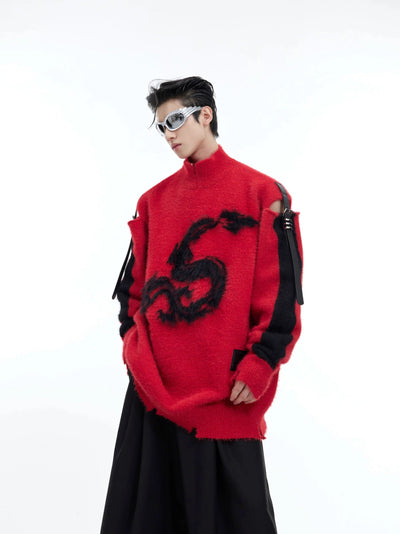 Fur Wave Line Sweater Korean Street Fashion Sweater By Argue Culture Shop Online at OH Vault