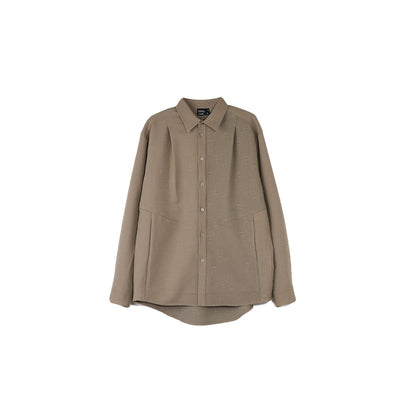 Solid Color Textured Shirt Korean Street Fashion Shirt By Roaring Wild Shop Online at OH Vault