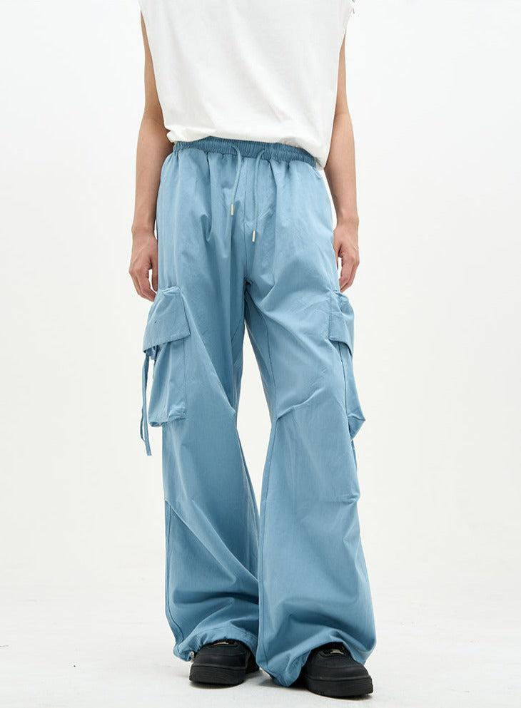 77Flight Multi Pocket Parachute Pants Korean Street Fashion Pants By 77Flight Shop Online at OH Vault