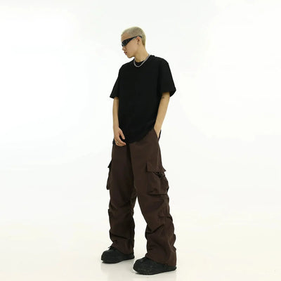 Casual Loose Pleated Cargo Pants Korean Street Fashion Pants By MEBXX Shop Online at OH Vault