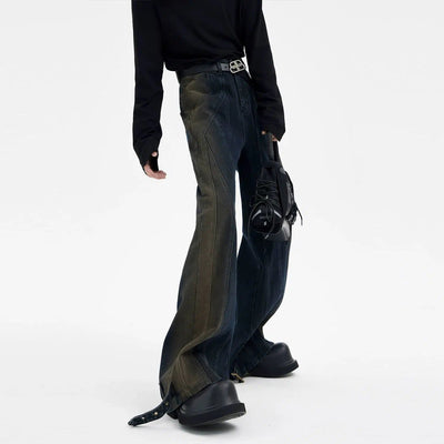 Gradient Wash Wide Bootcut Jeans Korean Street Fashion Jeans By Slim Black Shop Online at OH Vault