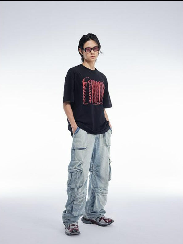 Faded Cargo Jeans Korean Street Fashion Jeans By Cro World Shop Online at OH Vault
