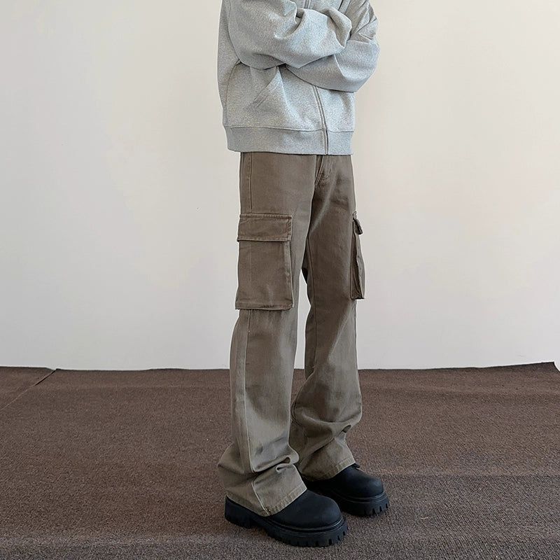 Utility Pocket Cargo Pants Korean Street Fashion Pants By A PUEE Shop Online at OH Vault