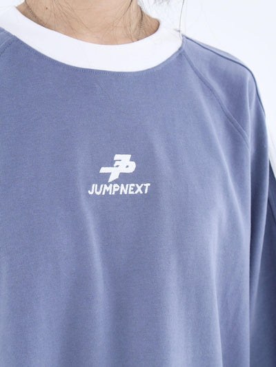 Logo Embroidered Sports T-Shirt Korean Street Fashion T-Shirt By Jump Next Shop Online at OH Vault