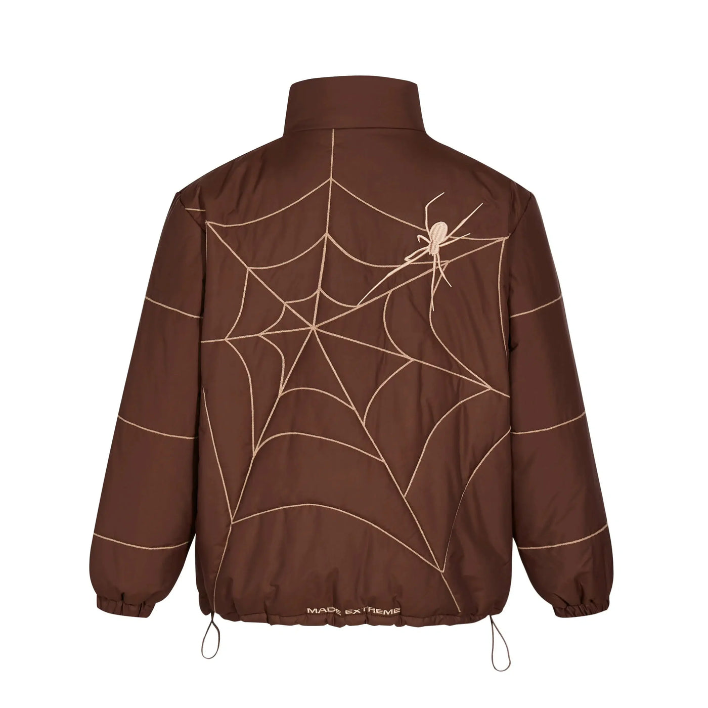 Stand Collar Spider Web Cotton Jacket Korean Street Fashion Jacket By Made Extreme Shop Online at OH Vault