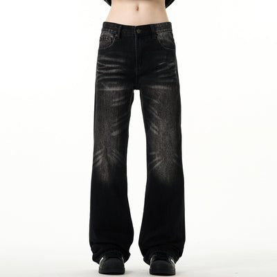 Multi-Whiskers Bootcut Jeans Korean Street Fashion Jeans By Mad Witch Shop Online at OH Vault