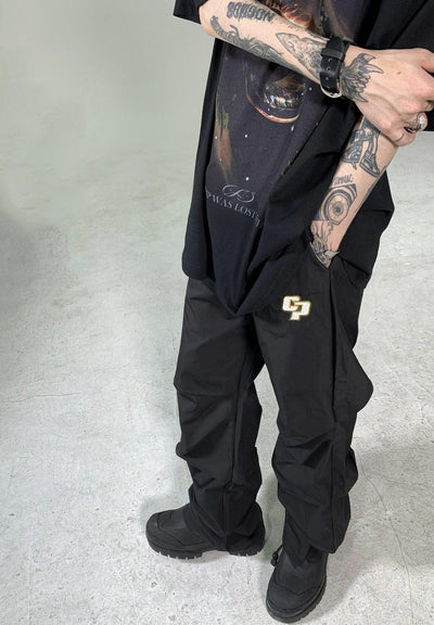 Layered Pleats Pants Korean Street Fashion Pants By Ash Dark Shop Online at OH Vault