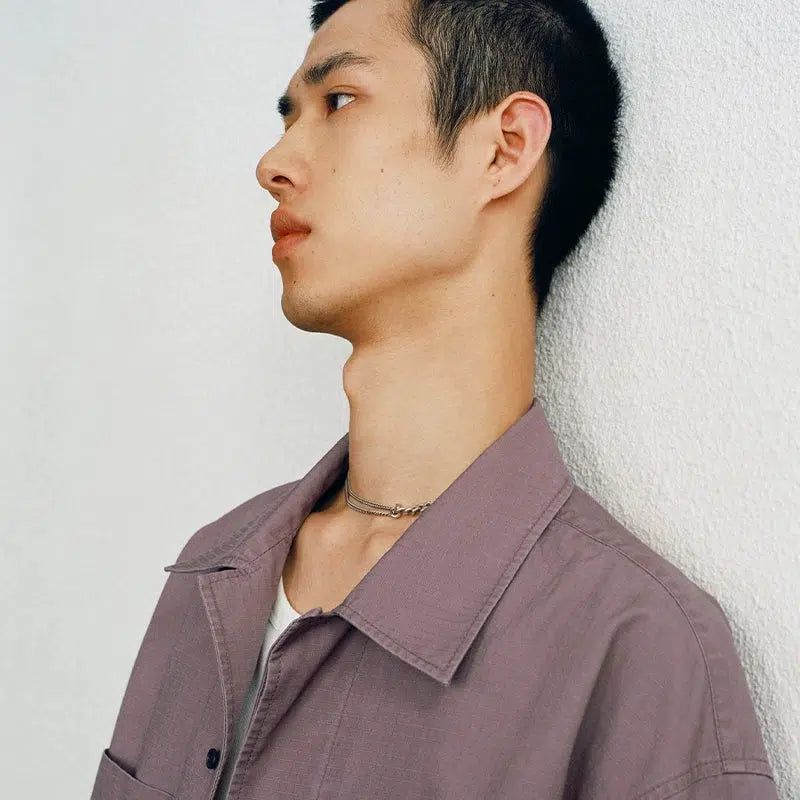 Workwear Breast Pocket Shirt Korean Street Fashion Shirt By Opicloth Shop Online at OH Vault