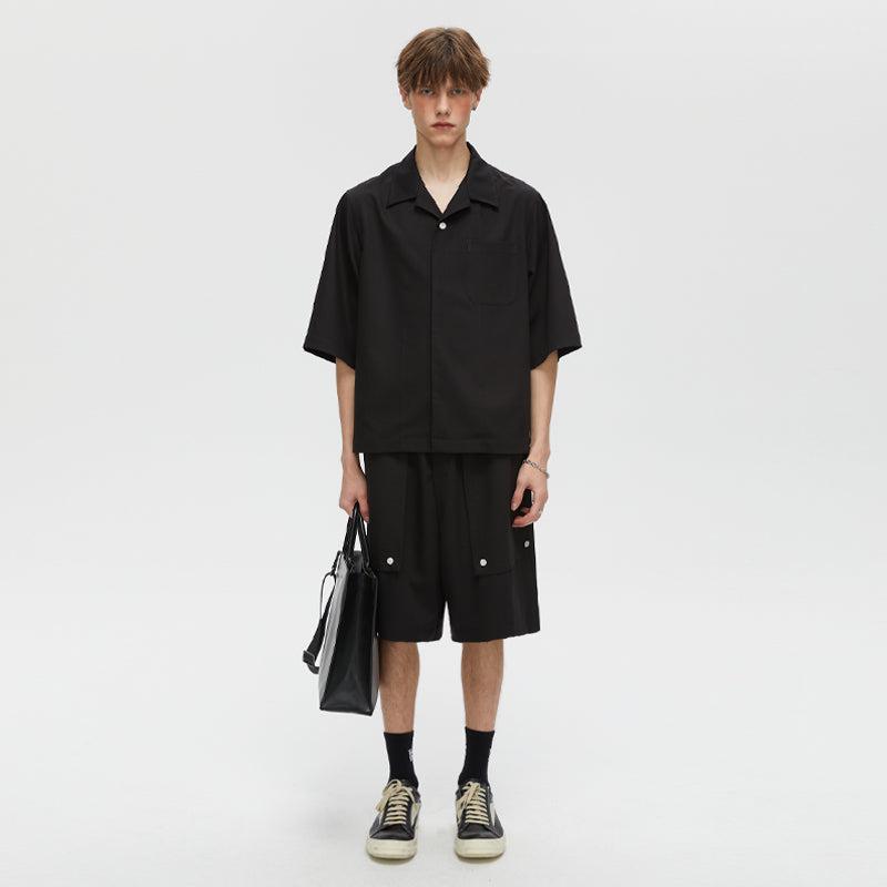 Kreate Deconstructed Style Gartered Shorts Korean Street Fashion Shorts By Kreate Shop Online at OH Vault