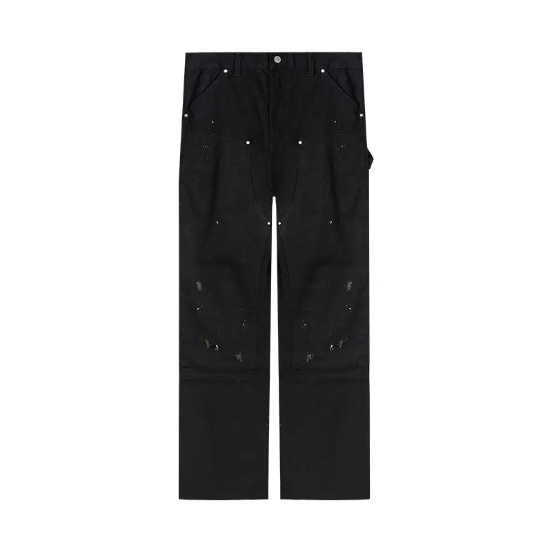 Scattered Smudges Detail Jeans Korean Street Fashion Jeans By Terra Incognita Shop Online at OH Vault