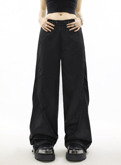 Mr Nearly Drawstring Detailed Loose Casual Pants Korean Street Fashion Pants By Mr Nearly Shop Online at OH Vault
