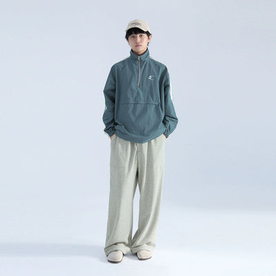 Half-Zipped Athleisure Jacket Korean Street Fashion Jacket By Mentmate Shop Online at OH Vault