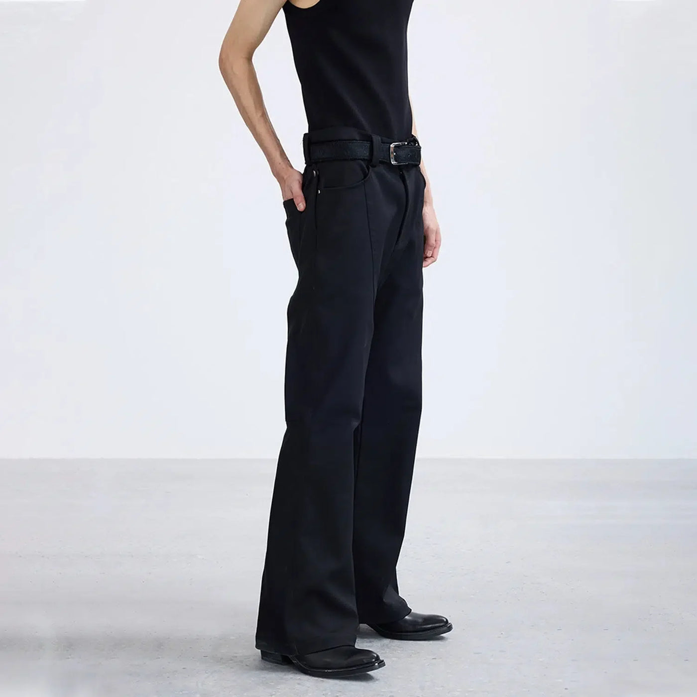 Metal Buttons Loose Flare Leg Pants Korean Street Fashion Pants By Terra Incognita Shop Online at OH Vault
