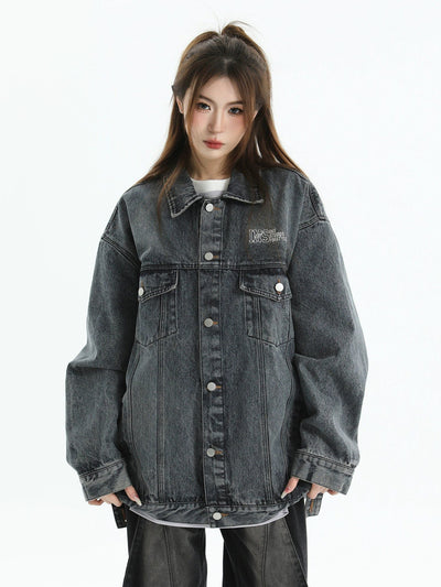 Washed Classic Denim Jacket Korean Street Fashion Jacket By INS Korea Shop Online at OH Vault