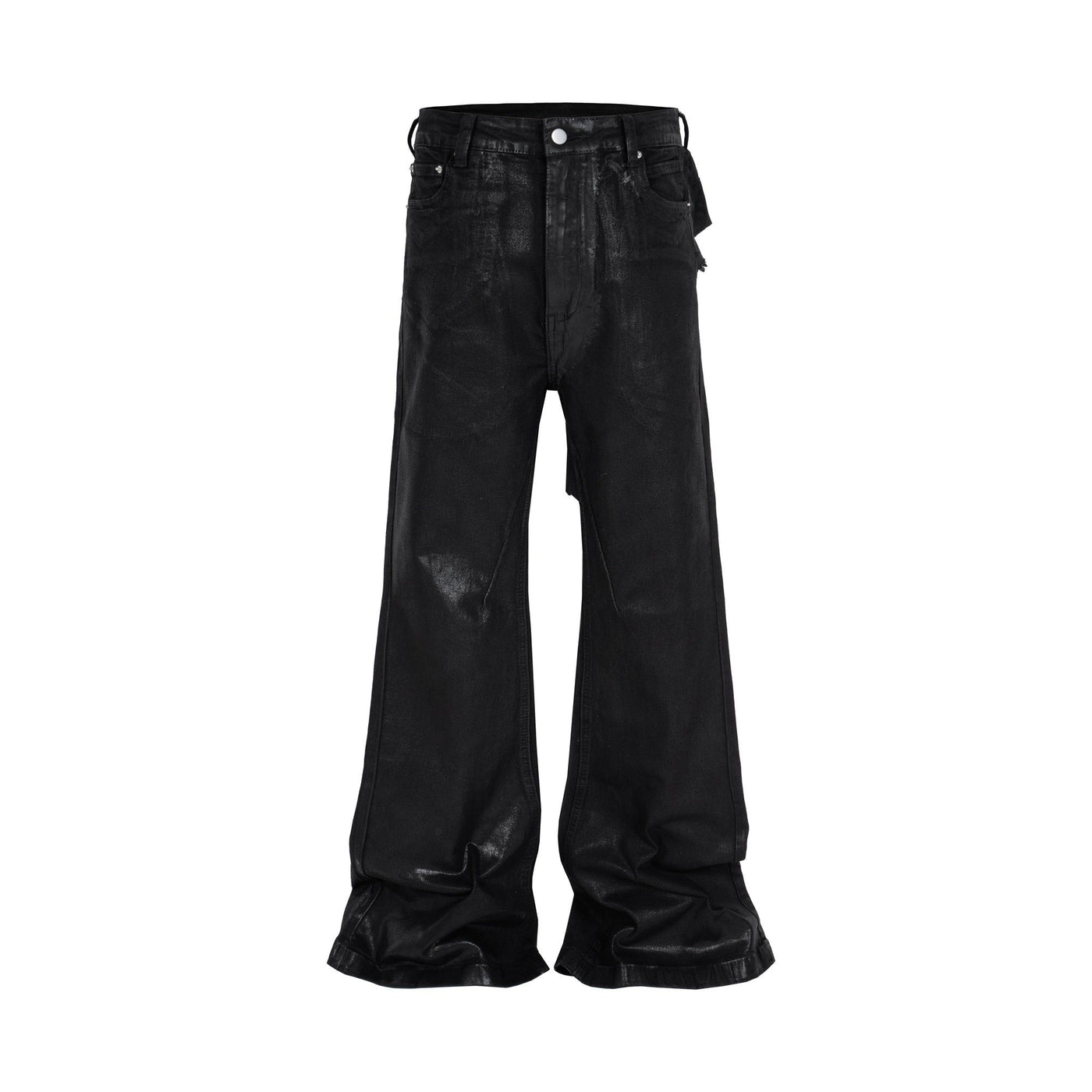 Wax Coated Bootcut Jeans Korean Street Fashion Jeans By Blacklists Shop Online at OH Vault