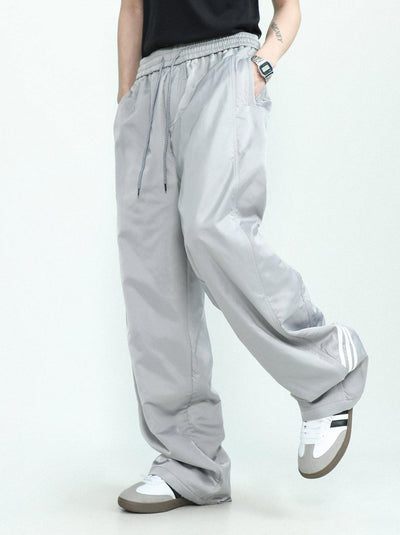 Striped Hem Track Pants Korean Street Fashion Pants By Mr Nearly Shop Online at OH Vault