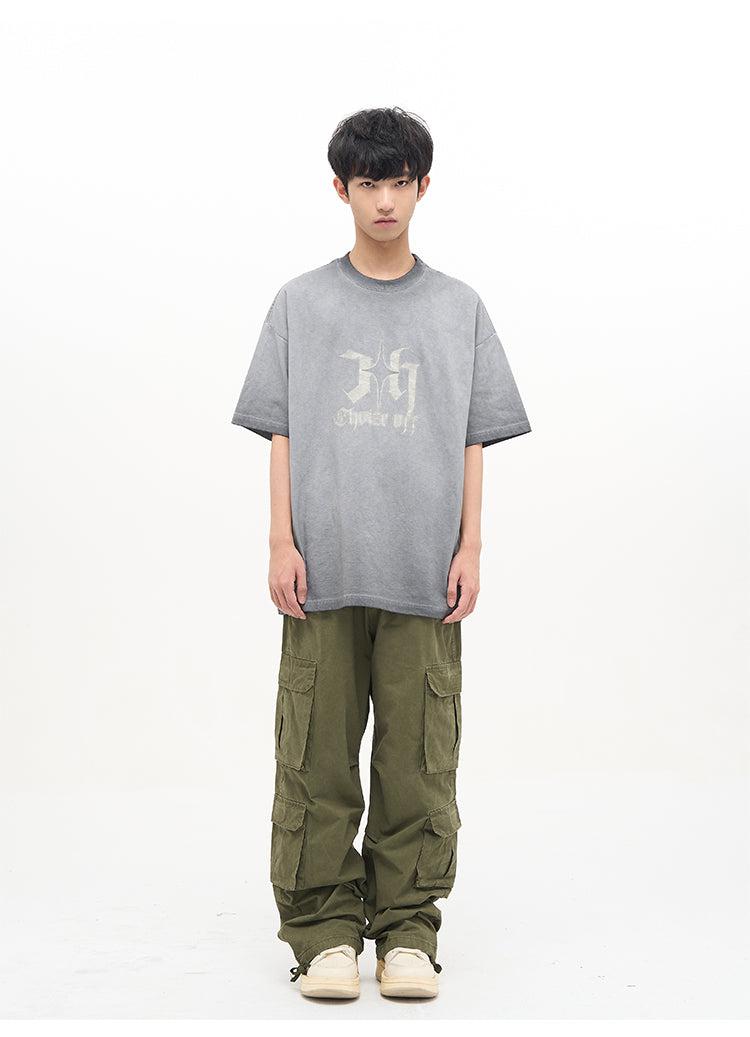 Multi-Pocket Loose Cargo Pants Korean Street Fashion Pants By 77Flight Shop Online at OH Vault