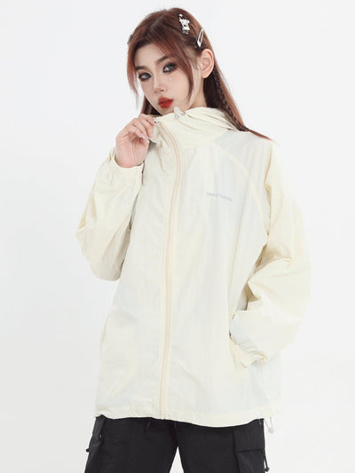 Reflective Logo Light Hooded Jacket Korean Street Fashion Jacket By INS Korea Shop Online at OH Vault