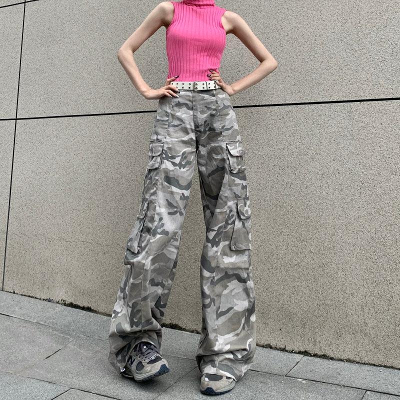 Camouflage Pattern Cargo Pants Korean Street Fashion Pants By Made Extreme Shop Online at OH Vault