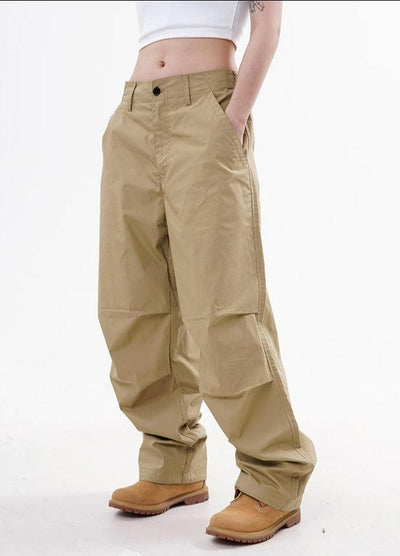 Made Extreme Solid Slant Pocket Wide Leg Pants Korean Street Fashion Pants By Made Extreme Shop Online at OH Vault