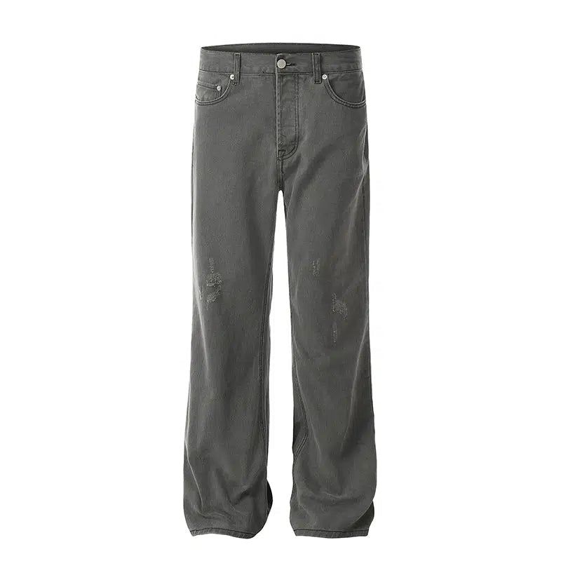 Plain Washed Distressed Jeans Korean Street Fashion Jeans By Mr Nearly Shop Online at OH Vault