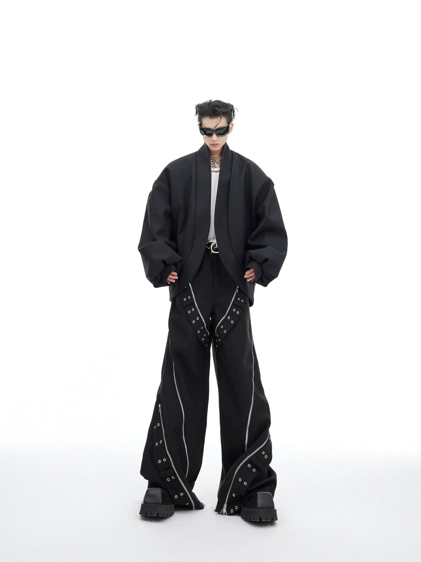 Wide Drapey Loose Blazer Korean Street Fashion Blazer By Argue Culture Shop Online at OH Vault