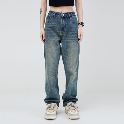 Made Extreme Slant Pocket Cat Whisker Jeans Korean Street Fashion Jeans By Made Extreme Shop Online at OH Vault