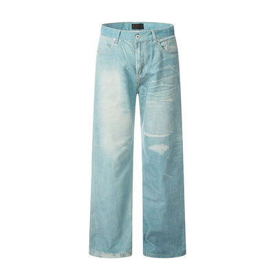 Aqua Wave Jeans Korean Street Fashion Jeans By A PUEE Shop Online at OH Vault