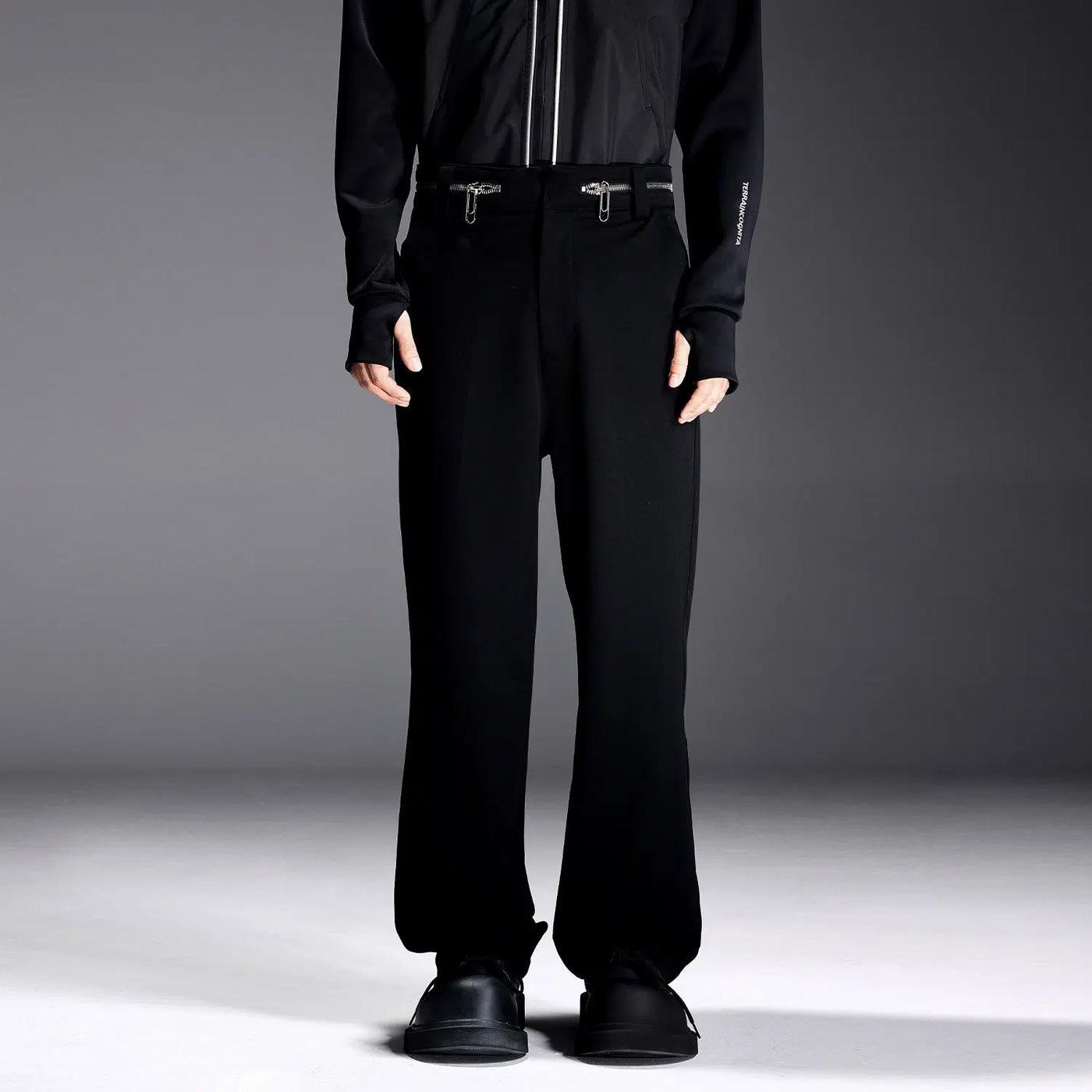 Irregular Waist Zipper Detail Pants Korean Street Fashion Pants By Terra Incognita Shop Online at OH Vault