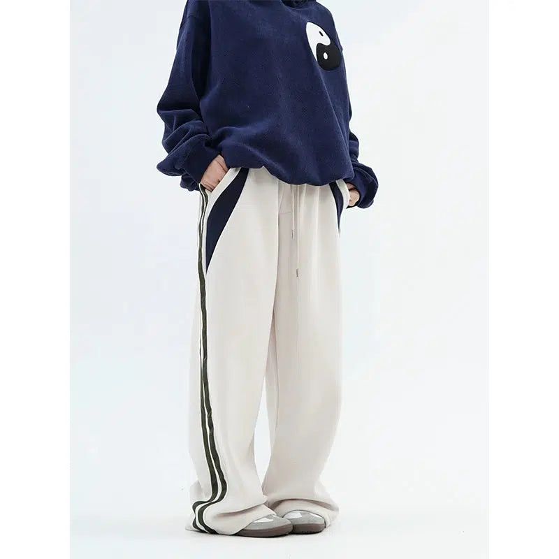 Drawstring Spliced Contrast Sweatpants Korean Street Fashion Pants By Made Extreme Shop Online at OH Vault