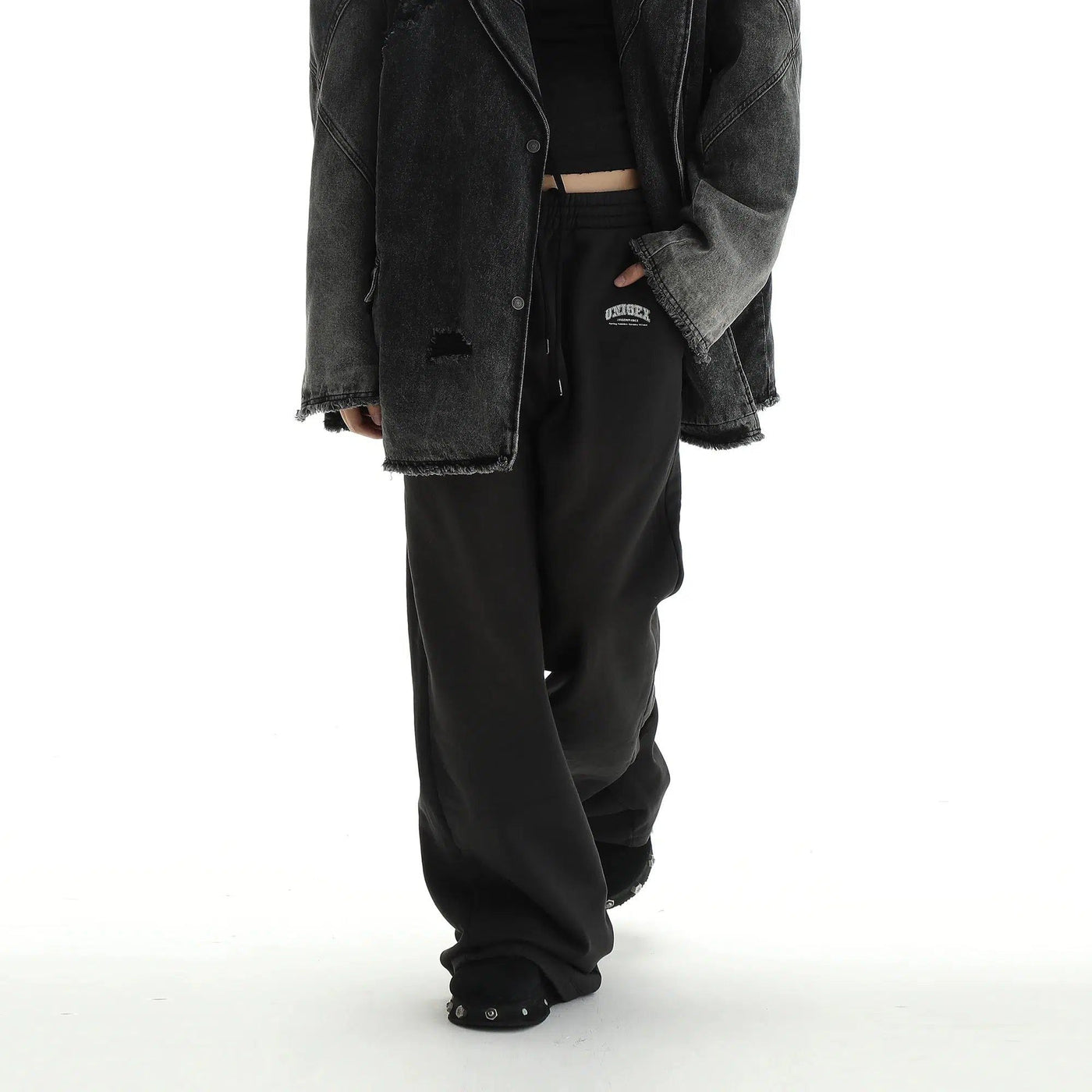 Faded and Gartered Sweatpants Korean Street Fashion Pants By Mason Prince Shop Online at OH Vault