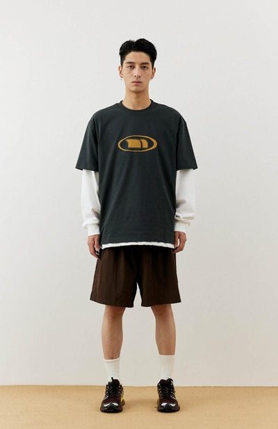 Solid Logo Contrast T-Shirt Korean Street Fashion T-Shirt By NGO Army Shop Online at OH Vault