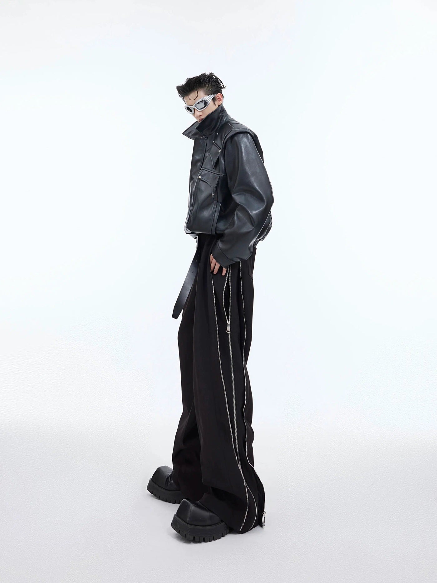 Multi-Zip Sides Pants Korean Street Fashion Pants By Argue Culture Shop Online at OH Vault