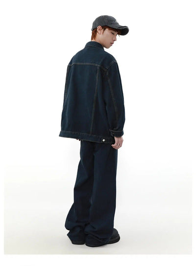 Vintage Flap Pocket Denim Jacket Korean Street Fashion Jacket By Mr Nearly Shop Online at OH Vault