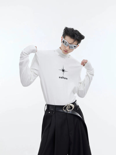 Encircling Buttons Turtleneck Korean Street Fashion Turtleneck By Argue Culture Shop Online at OH Vault