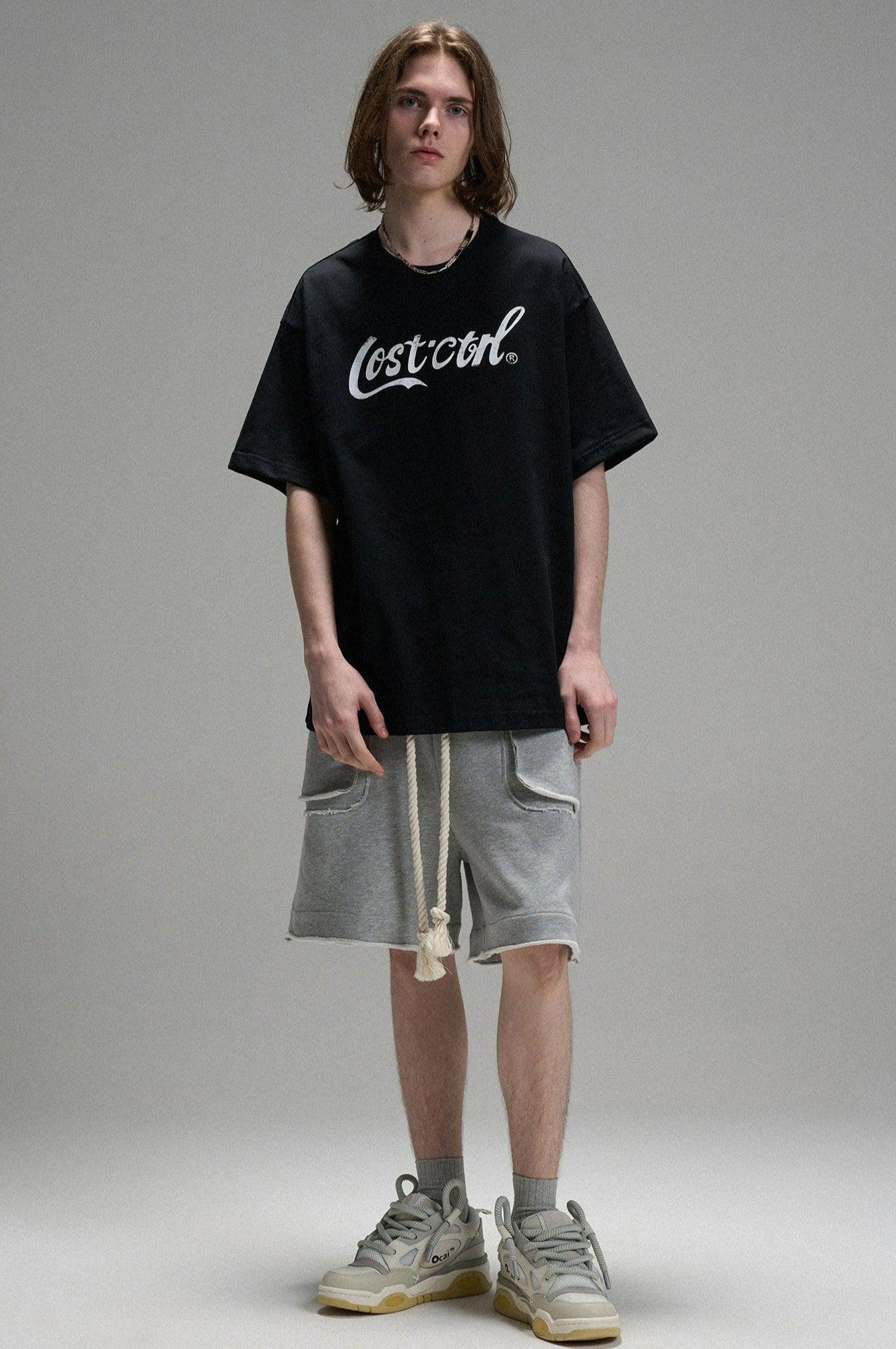 Logo Coke Font Style T-Shirt Korean Street Fashion T-Shirt By Lost CTRL Shop Online at OH Vault