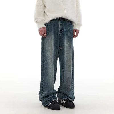Faded Drapey Jeans Korean Street Fashion Jeans By Mr Nearly Shop Online at OH Vault