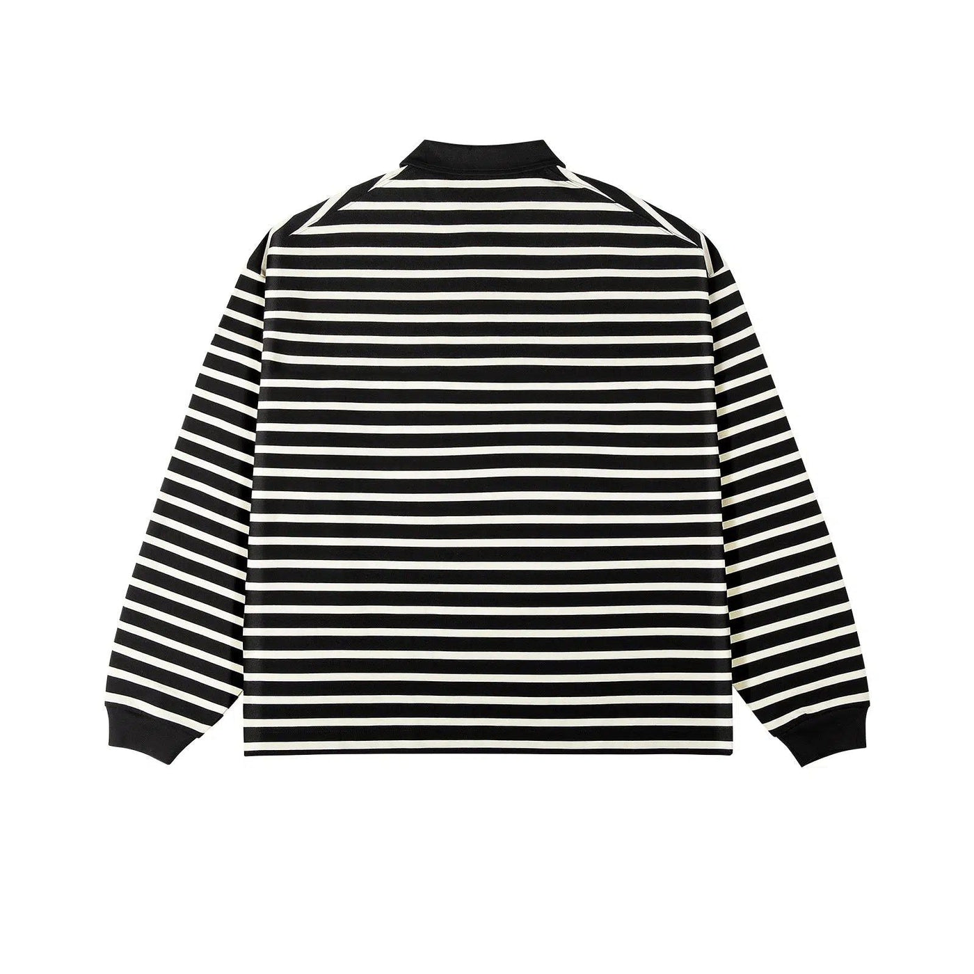 Thin Stripes Long Sleeve Polo Korean Street Fashion Polo By IDLT Shop Online at OH Vault