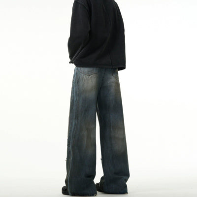 Distressed Spots Washed Jeans Korean Street Fashion Jeans By Mad Witch Shop Online at OH Vault