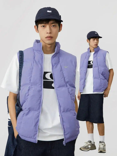 Workwear Zipped Puffer Vest Korean Street Fashion Vest By Crying Center Shop Online at OH Vault