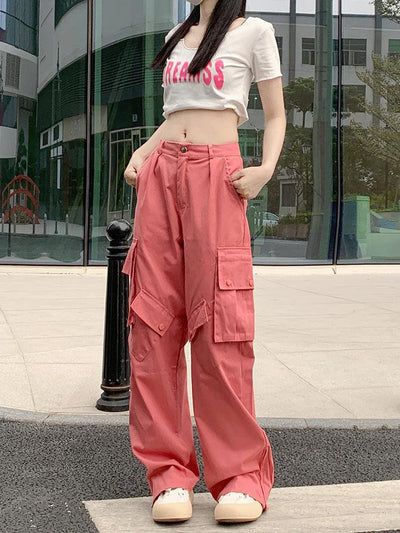 Made Extreme Multi Pocket Zip Slit Cargo Pants Korean Street Fashion Pants By Made Extreme Shop Online at OH Vault