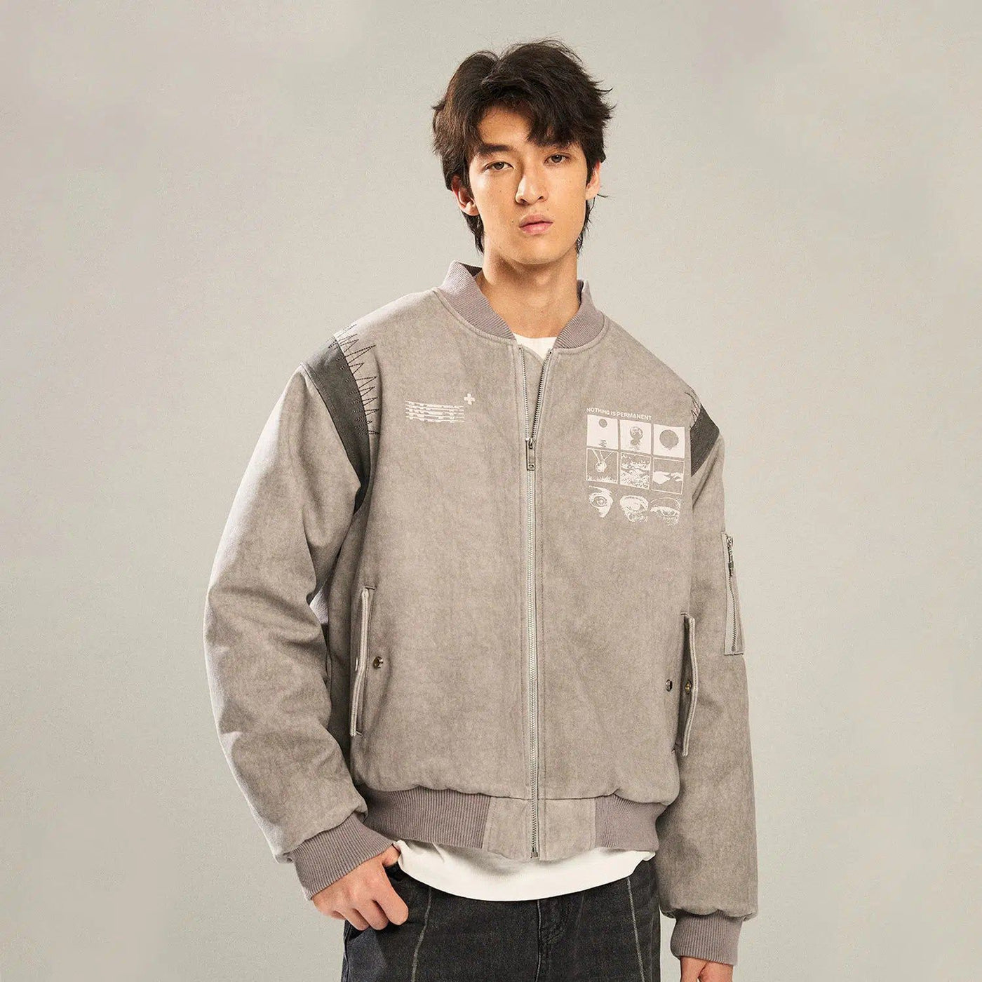 Multi-Detail Casual Jacket Korean Street Fashion Jacket By New Start Shop Online at OH Vault