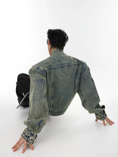 Washed and Faded Denim Jacket Korean Street Fashion Jacket By Argue Culture Shop Online at OH Vault