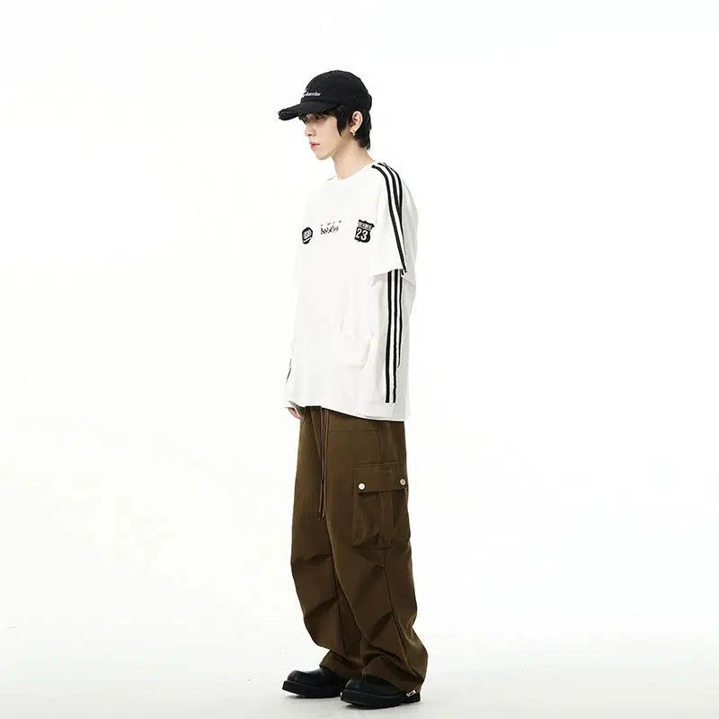 String Details Cargo Pants Korean Street Fashion Pants By 77Flight Shop Online at OH Vault